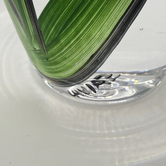 Kosta Boda 5” Bleu Tulip Tea Light Glass Candle Holder - Picture 4 of 8